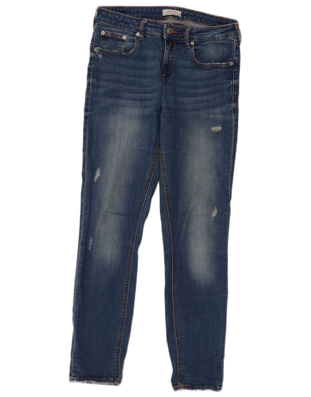 Blugi slim pentru femei ZARA EU 38 Mici W28 L28 Albastru