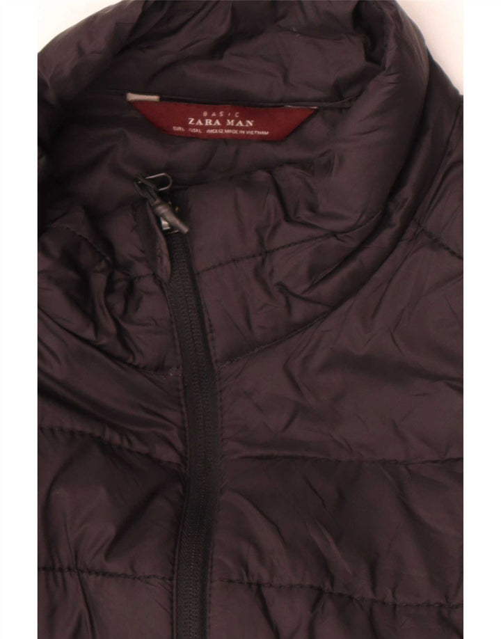 Gilet căptușit pentru bărbați Zara UK 40 Large Black