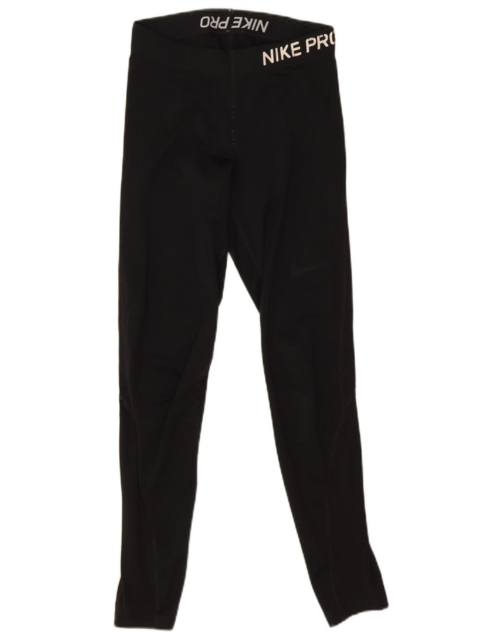 Leggings Nike Dri Fit Graphic pentru femei UK 8 Small Black
