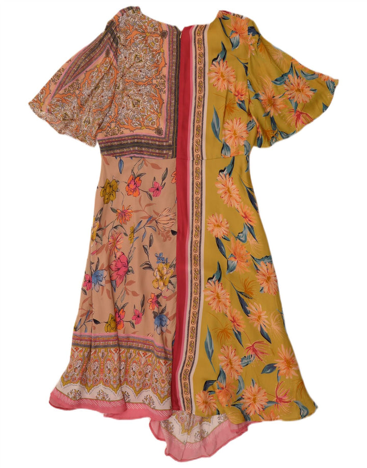 MONSOON Rochie asimetrică pentru femei UK 14 mare, multicoloră, mozaic