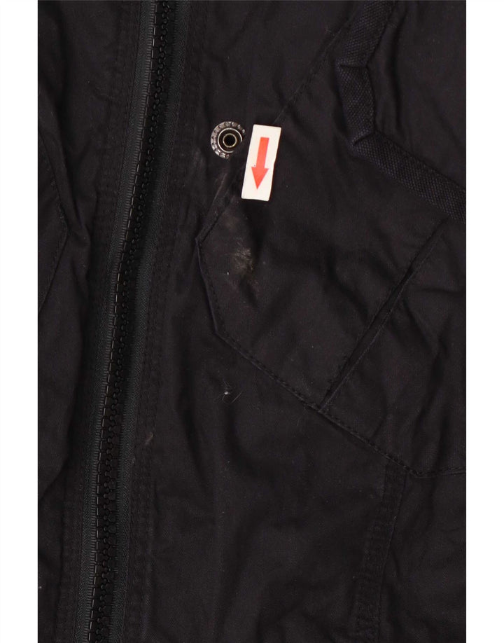 Jachetă Superdry pentru bărbați, UK 38, bumbac negru mediu