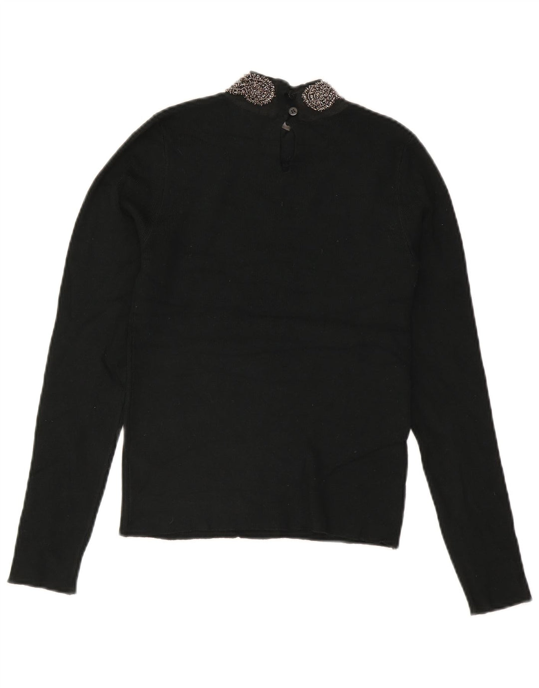 Oasis Top pentru femei cu mânecă lungă UK 8 Small Green Viscose