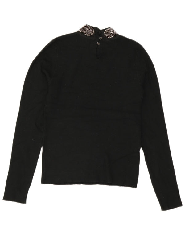Oasis Top pentru femei cu mânecă lungă UK 8 Small Green Viscose