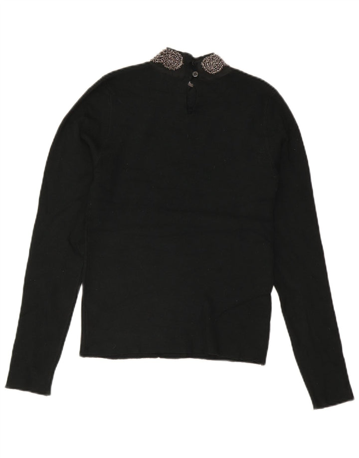 Oasis Top pentru femei cu mânecă lungă UK 8 Small Green Viscose