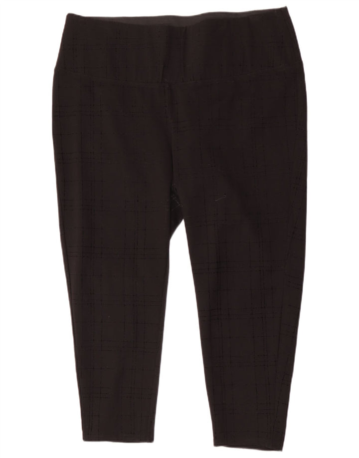 Leggings crop cu autograf pentru femei Marks & Spencer UK 18 XL Black Check