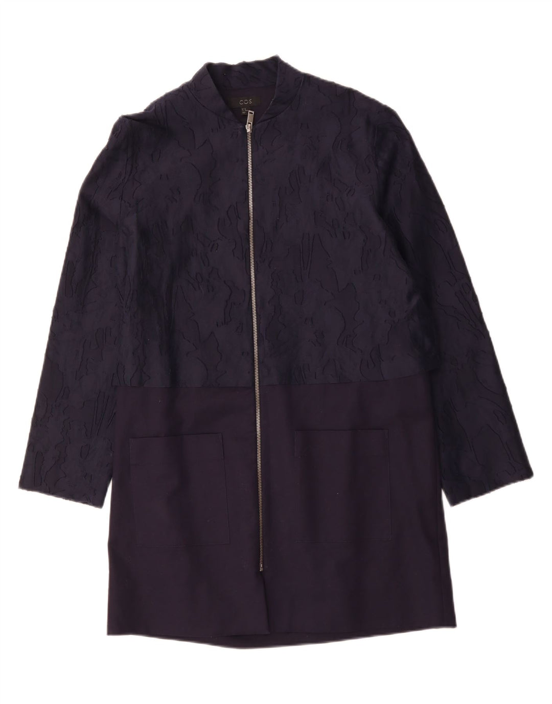 Pardesiu pentru femei COS EU 40, mediu, albastru marine, bumbac camuflat