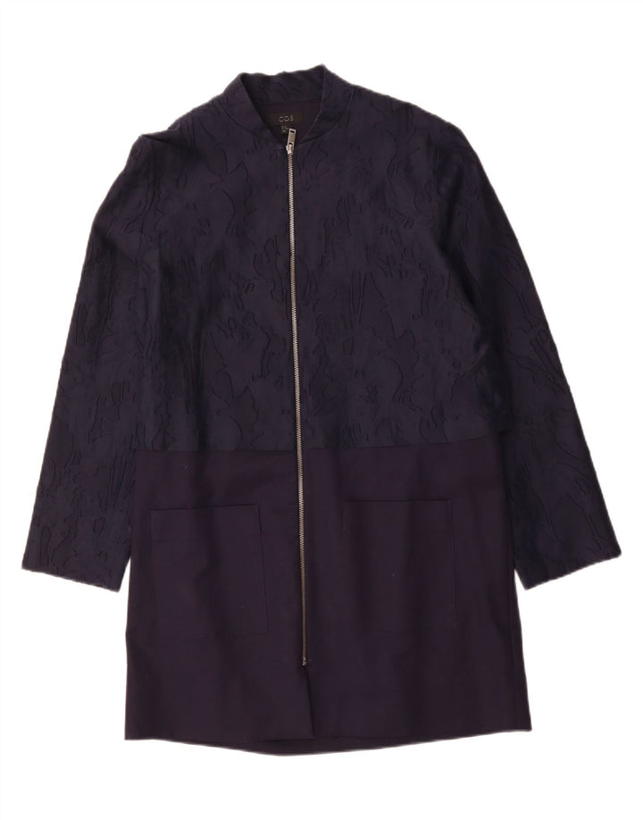 Pardesiu pentru femei COS EU 40, mediu, albastru marine, bumbac camuflat