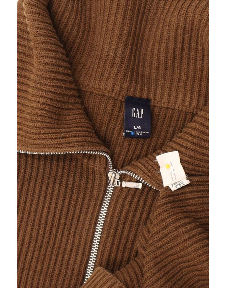 Pulover cardigan pentru bărbați Gap, bumbac maro mare