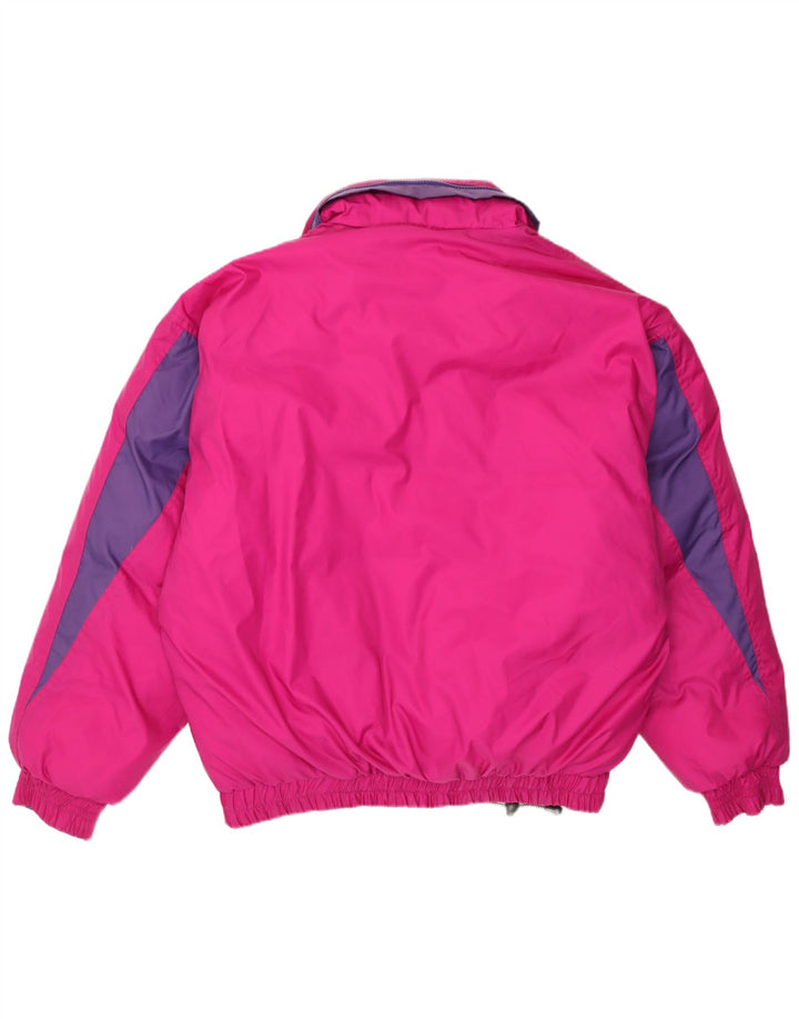 Jachetă de schi reversibilă cu glugă pentru bărbați Norvegia UK 38 Roz mediu Colorblock