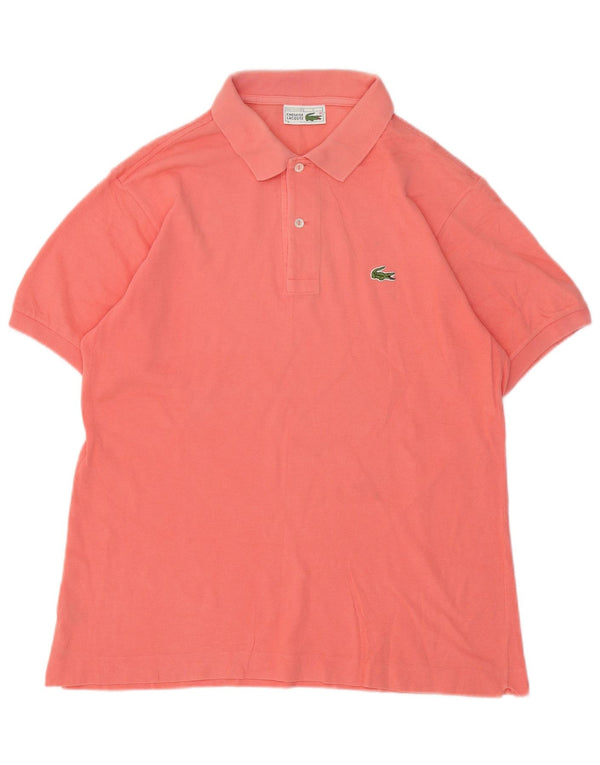 Tricou polo Lacoste pentru bărbați, mărimea 4, bumbac roz mediu