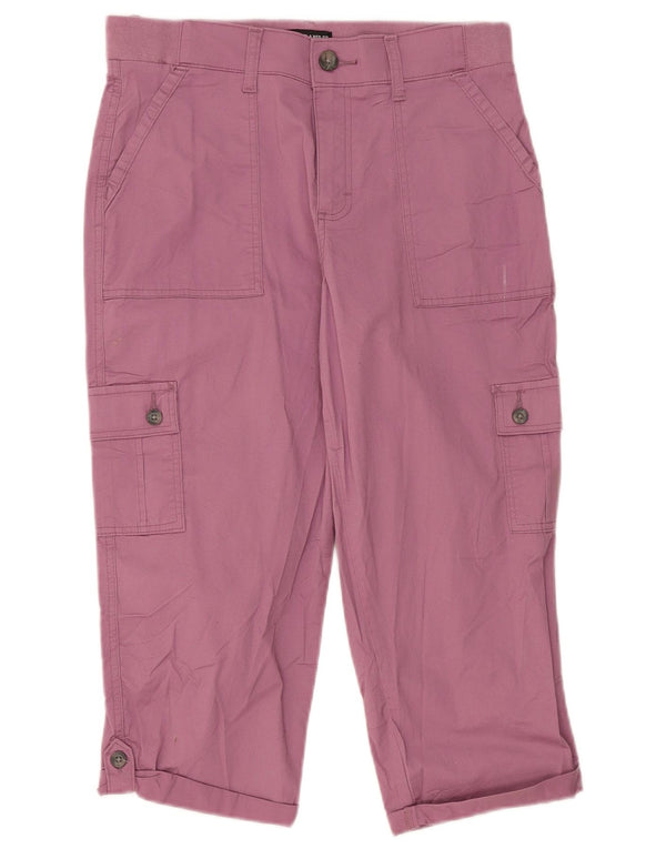 Pantaloni cargo Lee Capri relaxed Fit pentru femei US 8 Medium W32 L21 roz bumbac