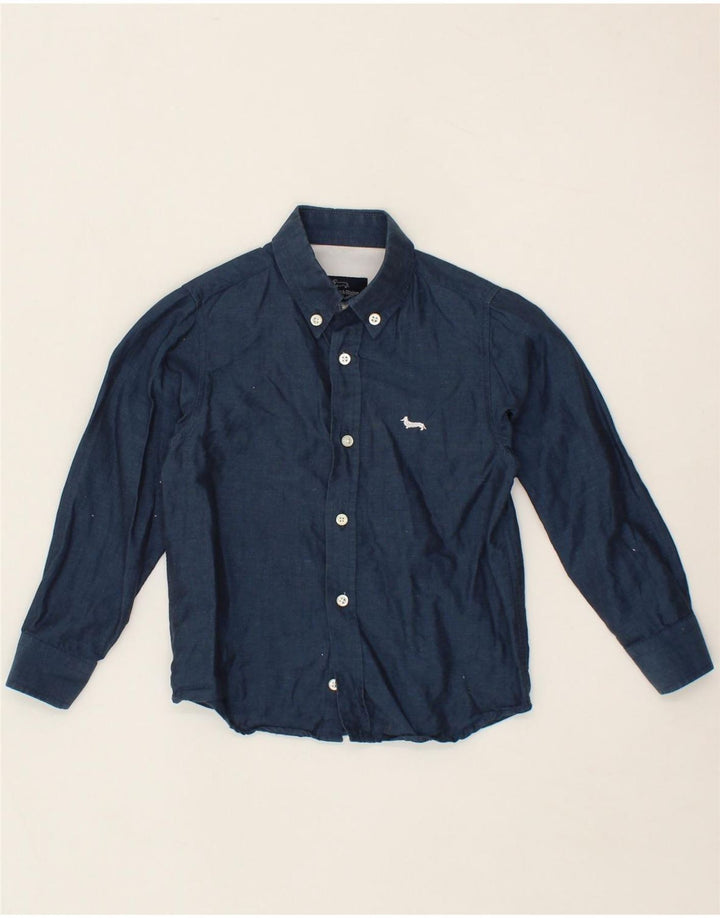 HARMONT & BLAINE Boys Shirt 4-5 Years Navy Blue Vintage Harmont & Blaine and Second-Hand Harmont & Blaine from Messina Hembry 