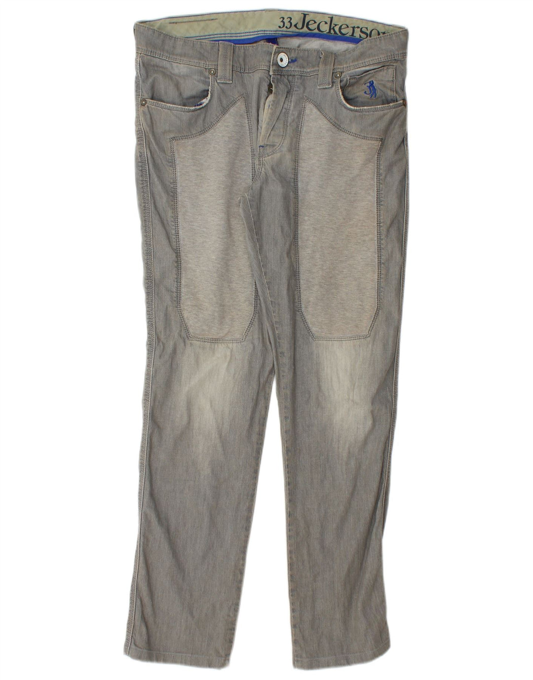 Blugi slim pentru femei Jeckerson W33 L29 bumbac gri