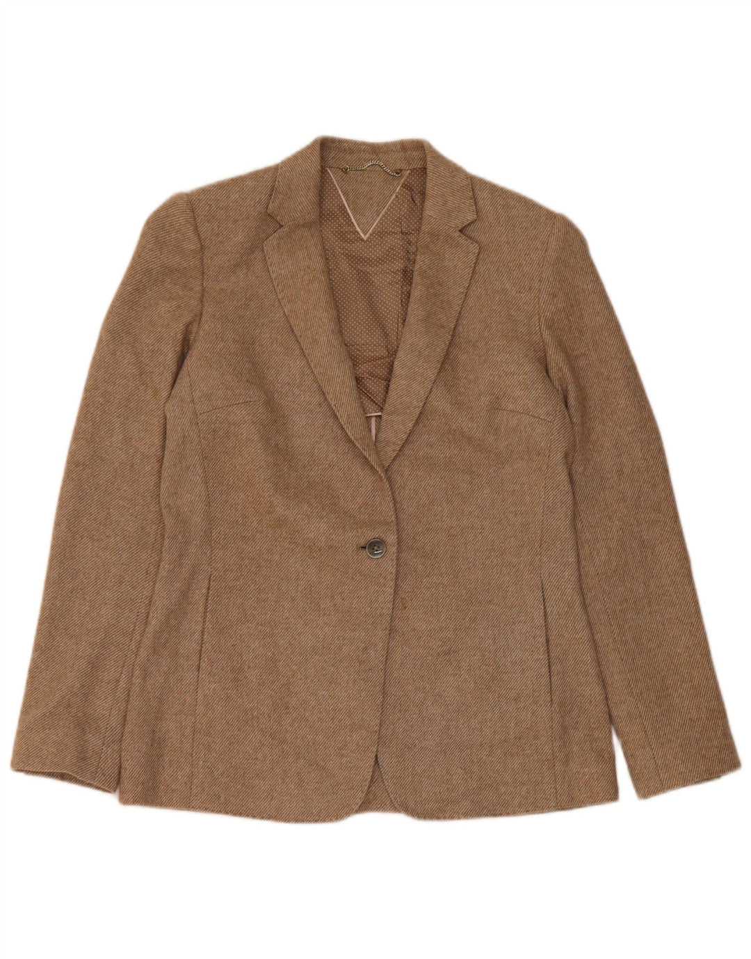Massimo Dutti Jachetă Blazer Femei 1 Buton UK 12 Medium Bej