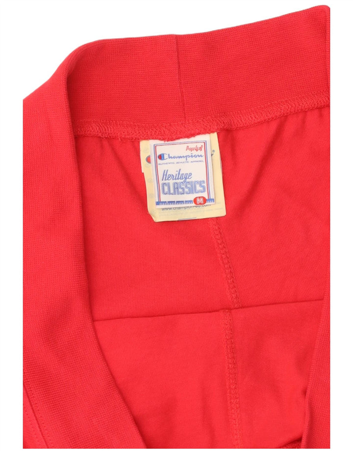Pantaloni scurți sport pentru femei Heritage Classics CHAMPION UK 14, bumbac roșu mediu