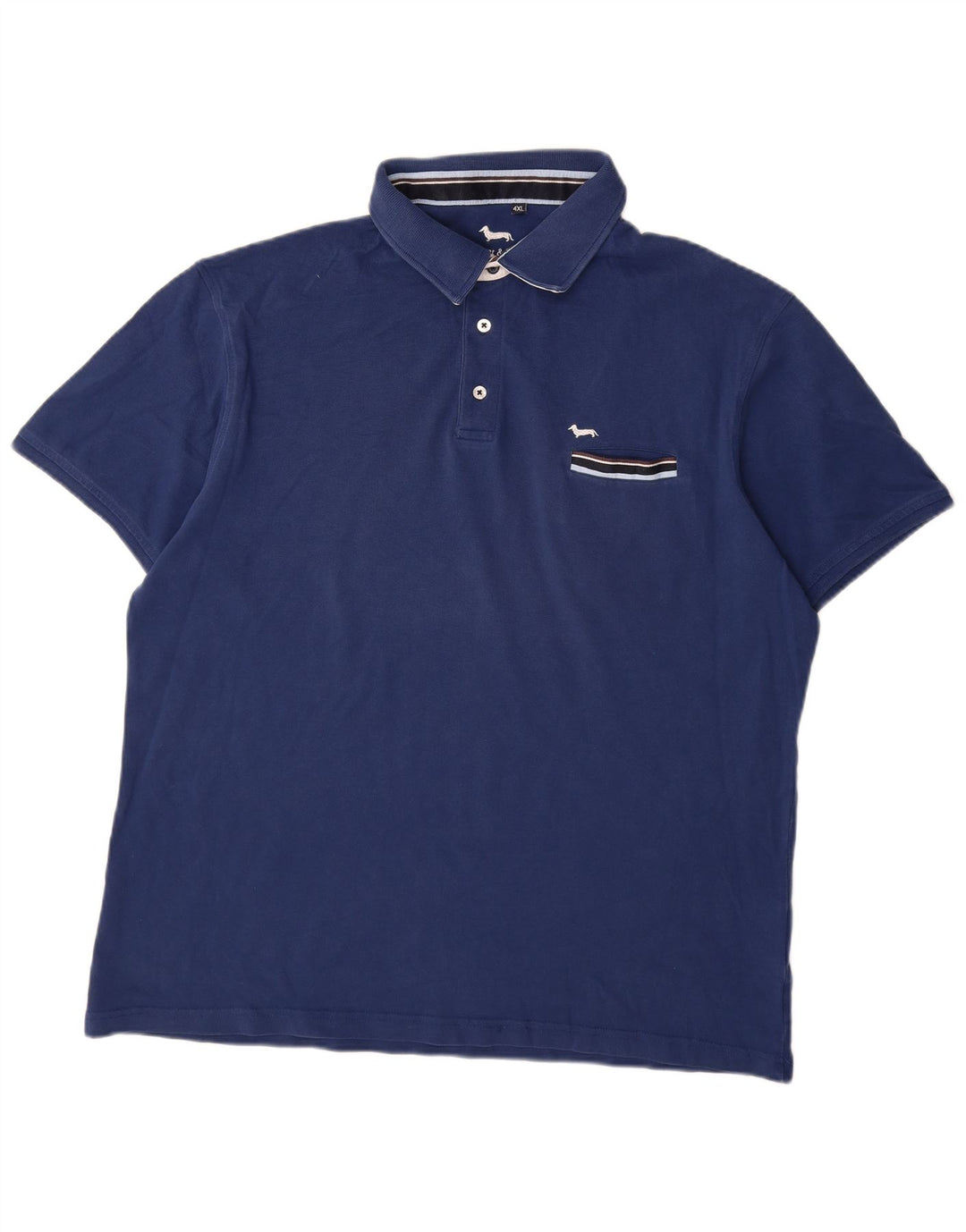 Cămașă polo HARMONT & BLAINE pentru bărbați, 4XL, bumbac bleumarin