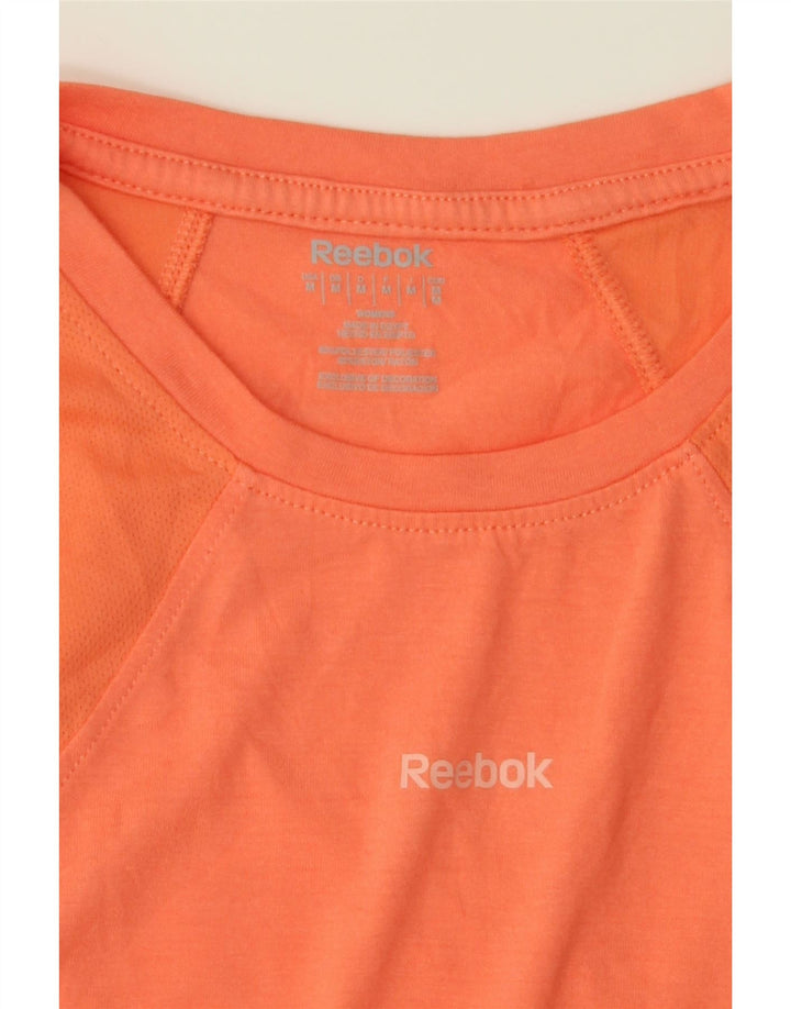 REEBOK Womens Vest Top UK 14 Medium Orange Polyester Vintage Reebok and Second-Hand Reebok from Messina Hembry 
