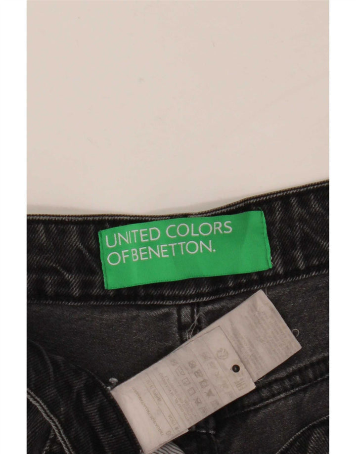 Blugi conici pentru femei Benetton W30 L27 bumbac gri