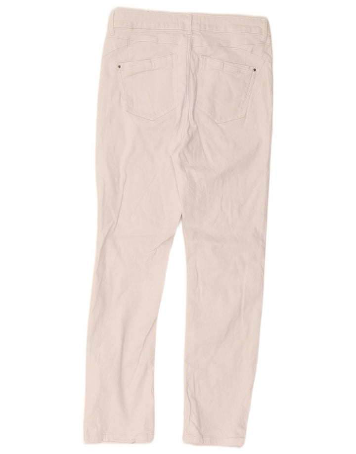 Blugi subțiri pentru femei Marks & Spencer UK 12 Medium L30 L27 Bumbac alb