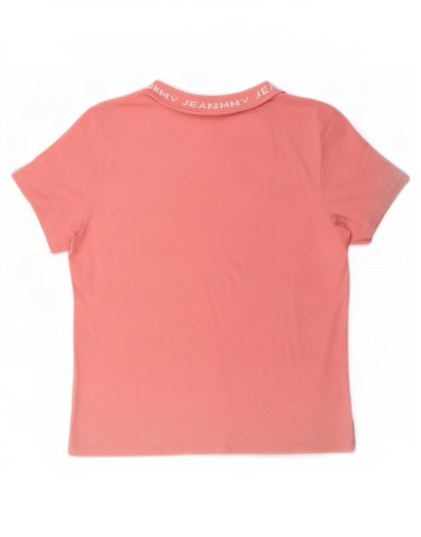 Tricou grafic Tommy Hilfiger pentru femei Top UK 14 Medium Pink Bumbac