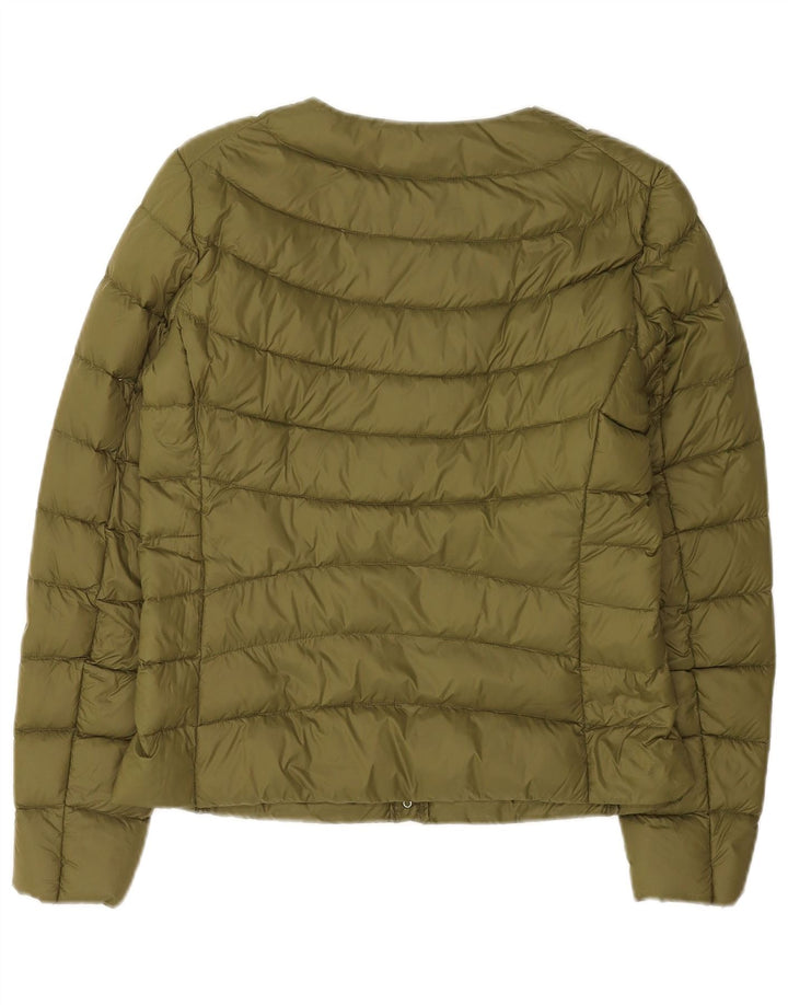 Jachetă căptușită Benetton pentru femei UK 12 Medium Khaki Poliamidă