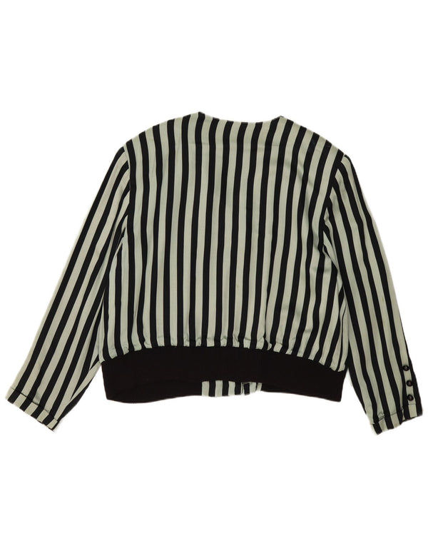 Bluză cămașă Vintage pentru femei EU 44 XL Viscoză cu dungi verzi