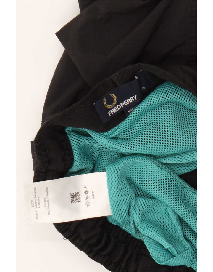 Pantaloni scurți de înot Fred Perry pentru bărbați, poliamidă neagră mică