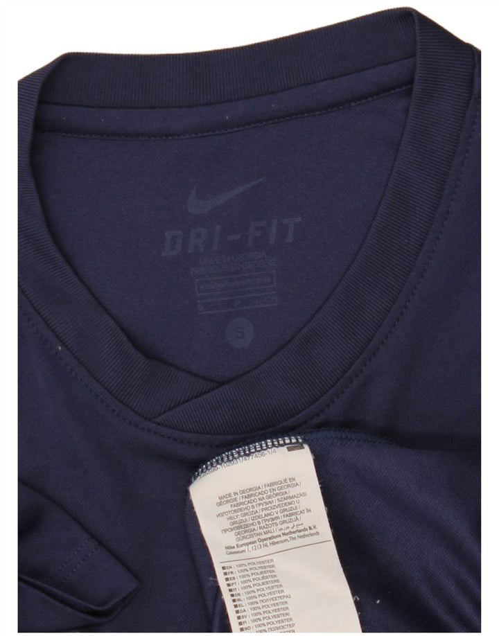 Tricou pentru bărbați Nike Dri Fit Top mic, albastru bleumarin, poliester