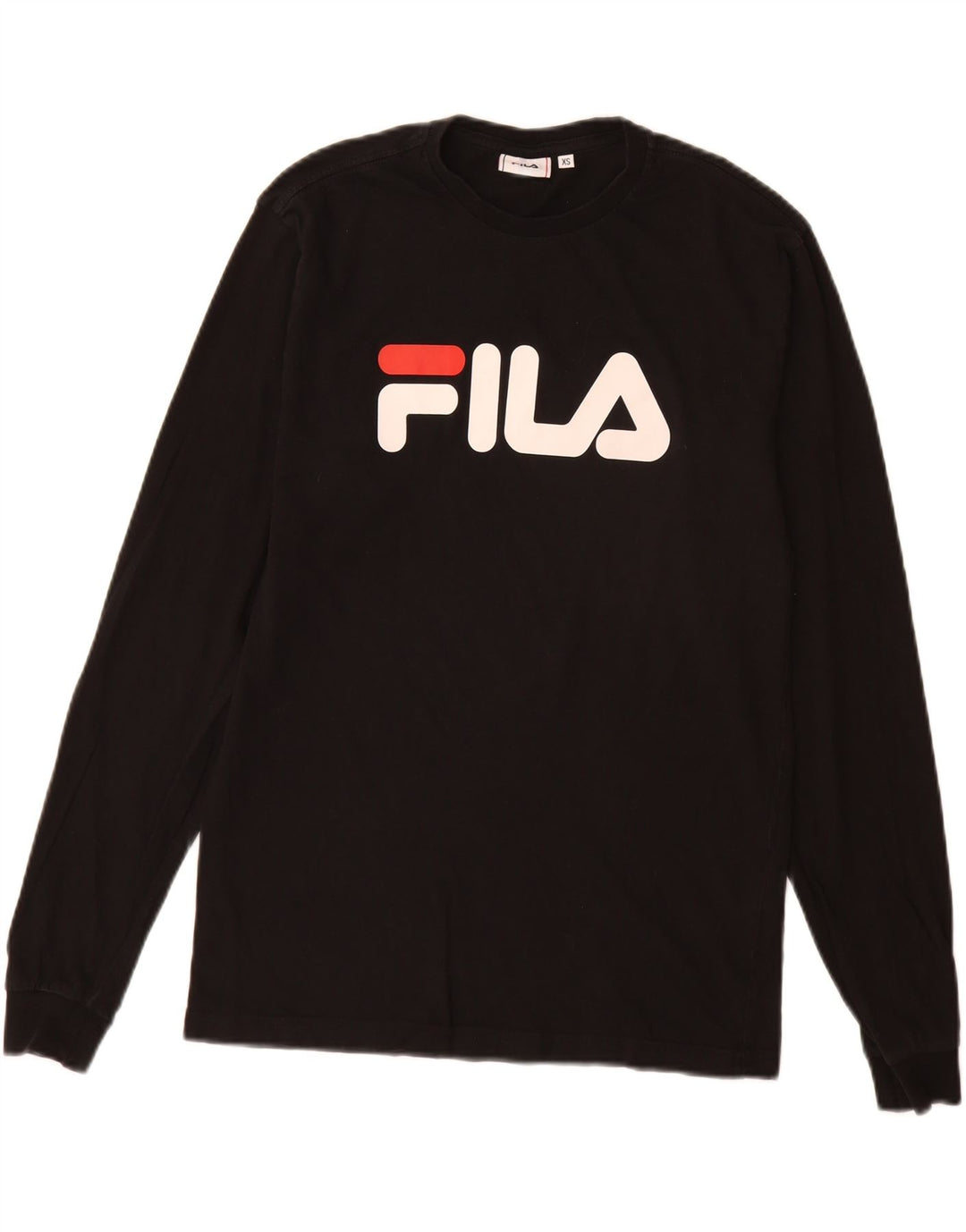 Top grafic pentru bărbați Fila cu mânecă lungă XS bumbac negru