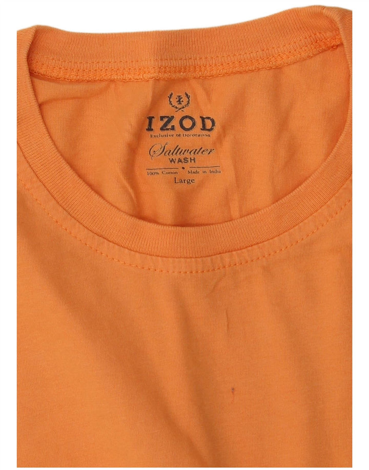 Izod Bărbați Tricou Top Mare Portocaliu Bumbac