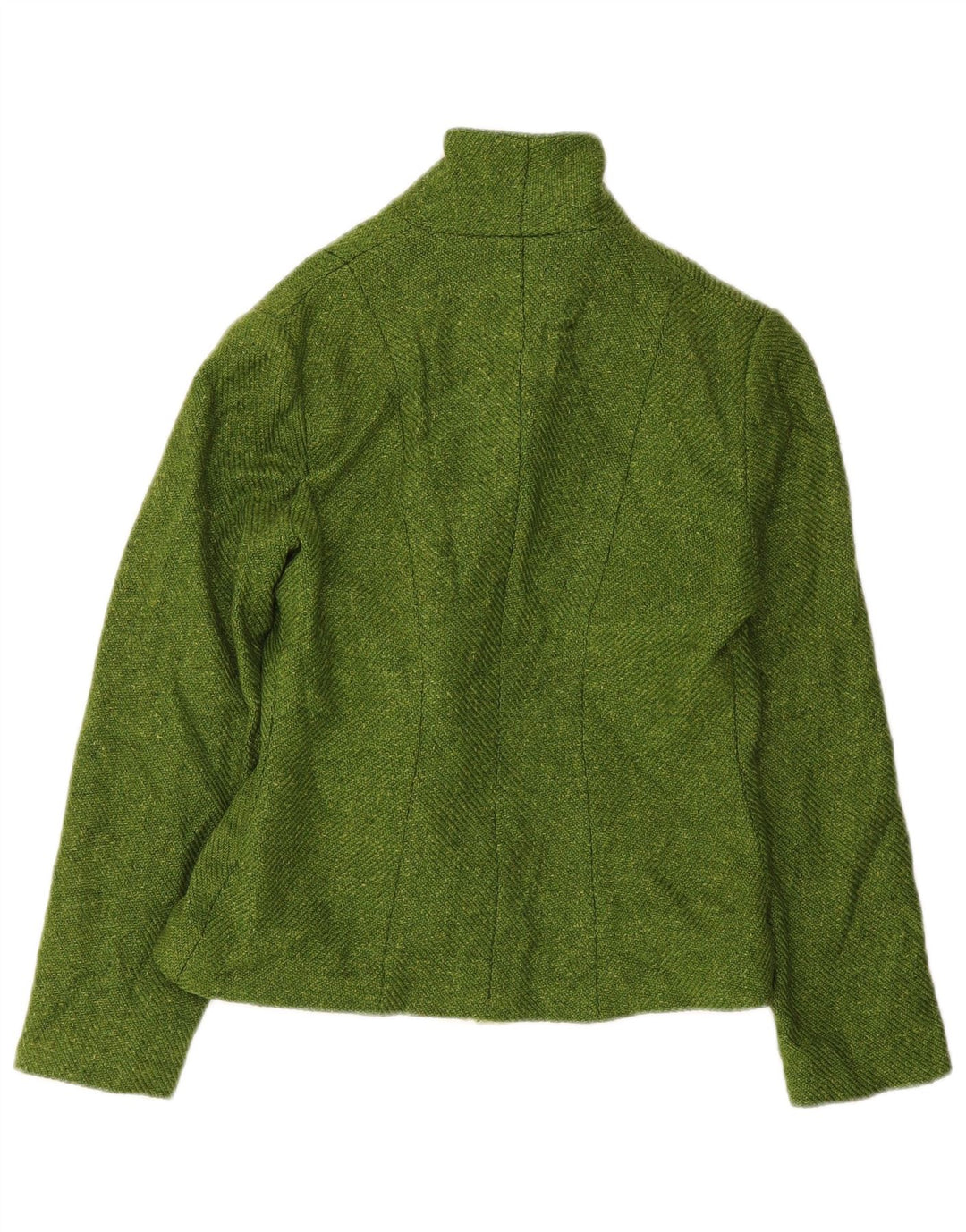 Jachetă vintage pentru femei cu cravată în față IT 42 Lână verde medie