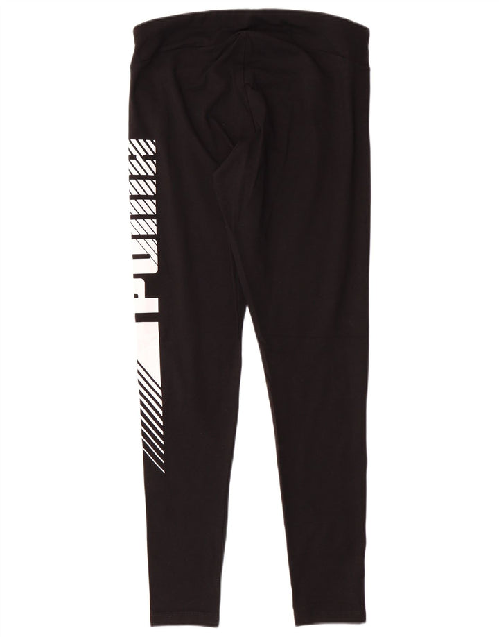 Leggings grafic PUMA pentru femei UK 12, bumbac mediu negru