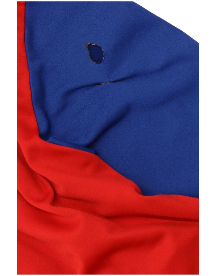 Pulover ADIDAS pentru bărbați, cu grafică, cu fermoar, poliester mare, albastru