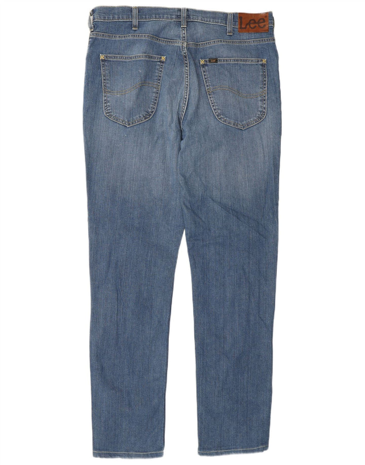 Blugi Lee Brooklyn Straight pentru bărbați W36 L32 Bumbac albastru