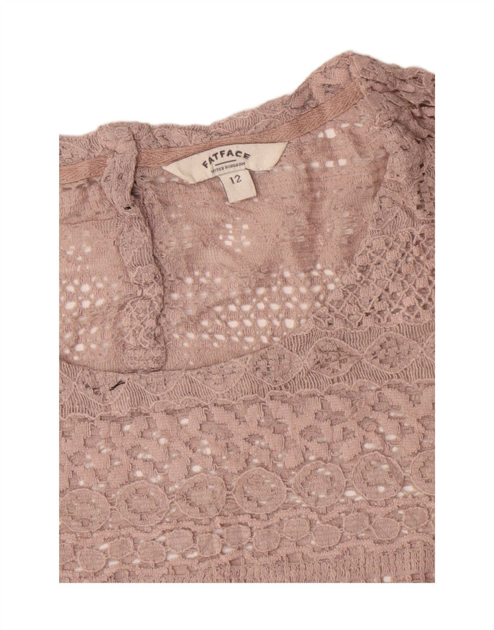 Bluză pentru femei Fat Face Crochet Top UK 12 Medium Beige Bumbac