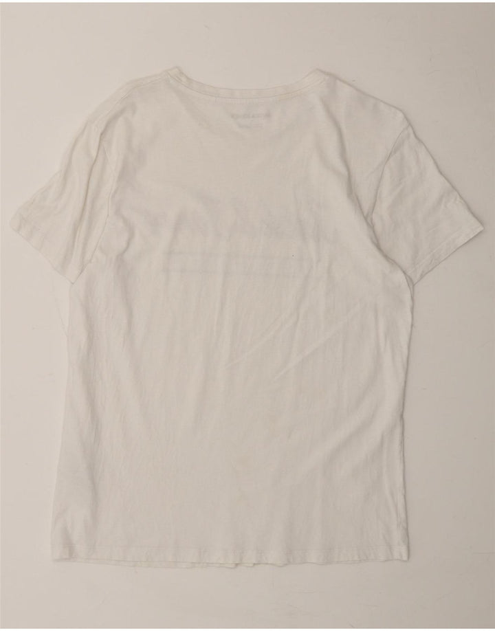JACK & JONES Mens Graphic T-Shirt Top Large White Cotton Vintage Jack & Jones and Second-Hand Jack & Jones from Messina Hembry 