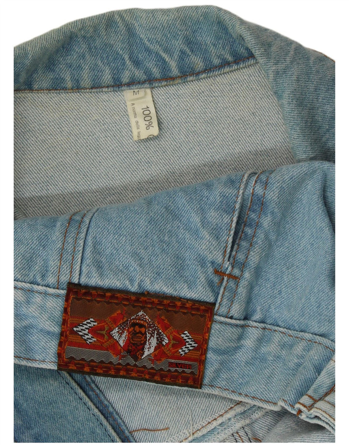 Jachetă de blugi pentru bărbați VINTAGE UK 38, bumbac albastru mediu