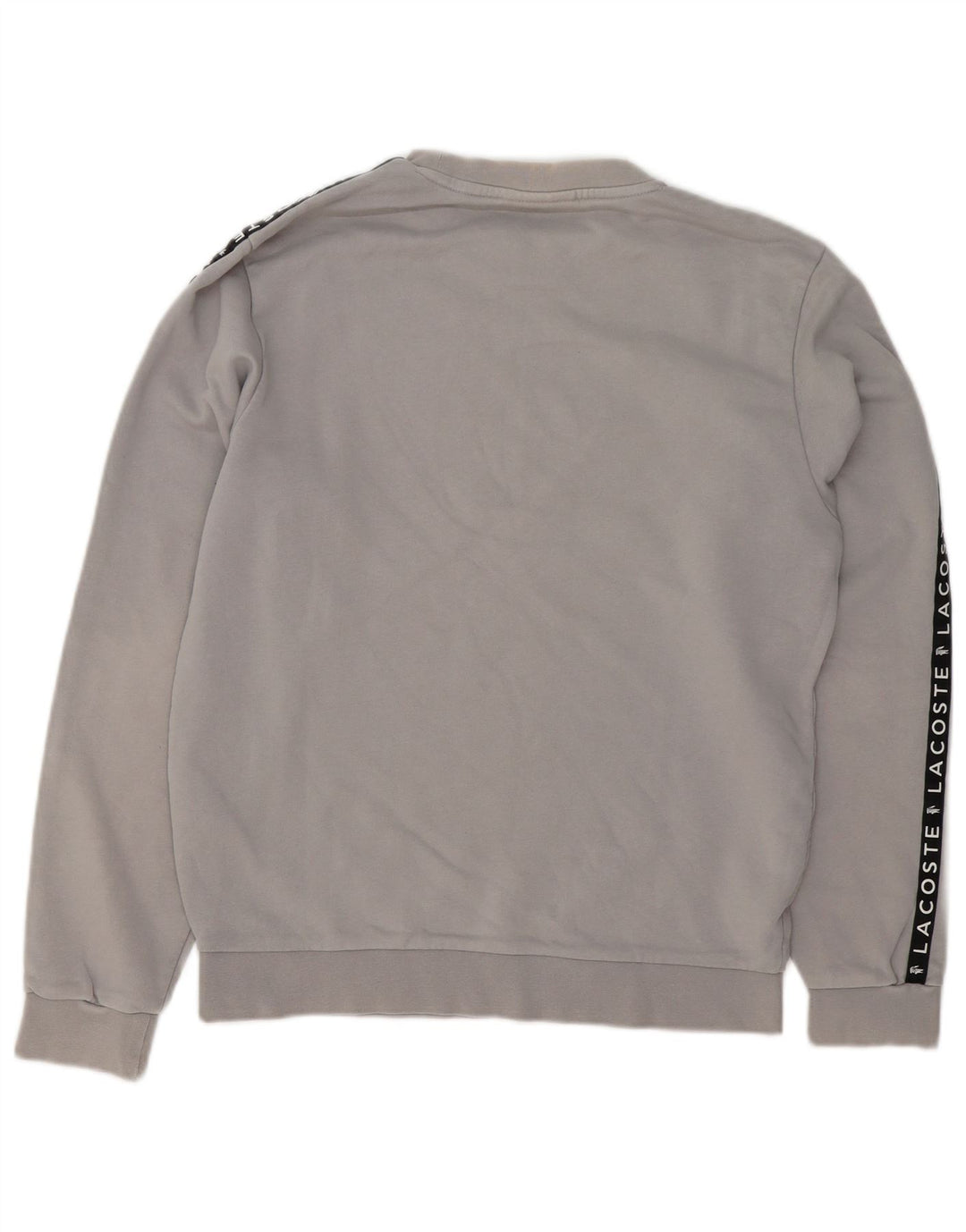 Pulover cu grafică Lacoste pentru bărbați, mărimea 3, gri mic, bloc de culoare