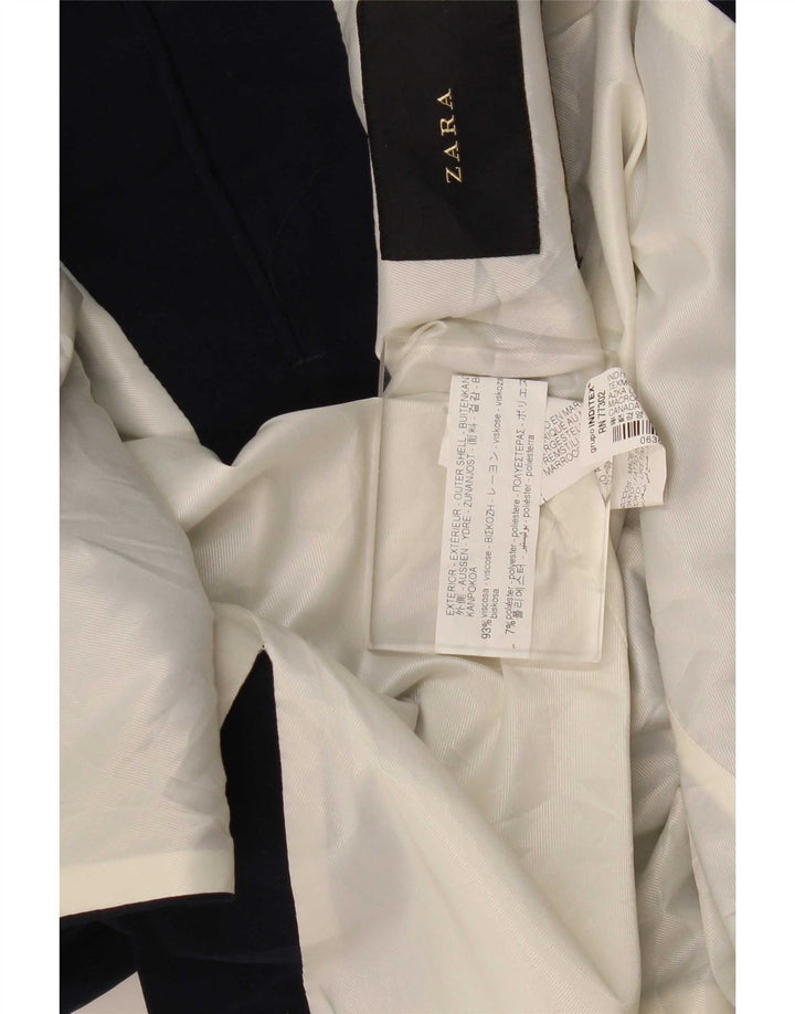 Jachetă pentru bărbați Zara cu 2 nasturi IT 54 2XL Viscoză bleumarin