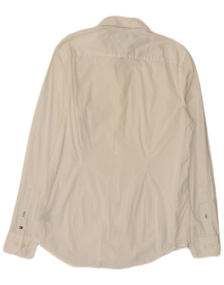 Cămașă pentru bărbați Tommy Hilfiger Slim Fit, mare, alb, bumbac