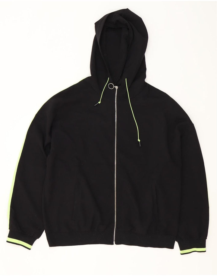 Pulover ZARA pentru femei, cu fermoar supradimensionat, poliester mare, negru
