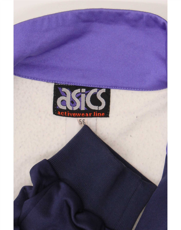 Jachetă de top pentru trening grafic Asics pentru bărbați, IT 56 XL, albastru bleumarin, color block