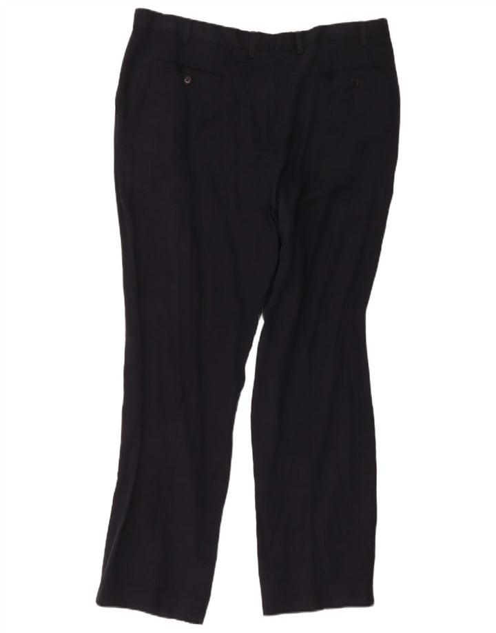 Pantaloni de costum pentru bărbați Marks & Spencer L40 L33 bleumarin din mătase