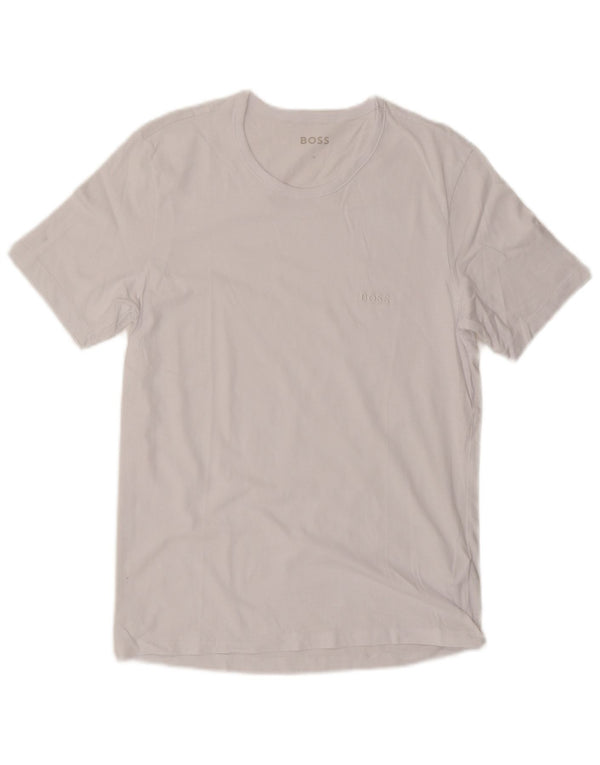 Tricou pentru bărbați Hugo Boss Top Medium White Bumbac