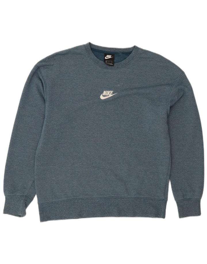 Pulover Nike pentru bărbați, bumbac albastru mediu
