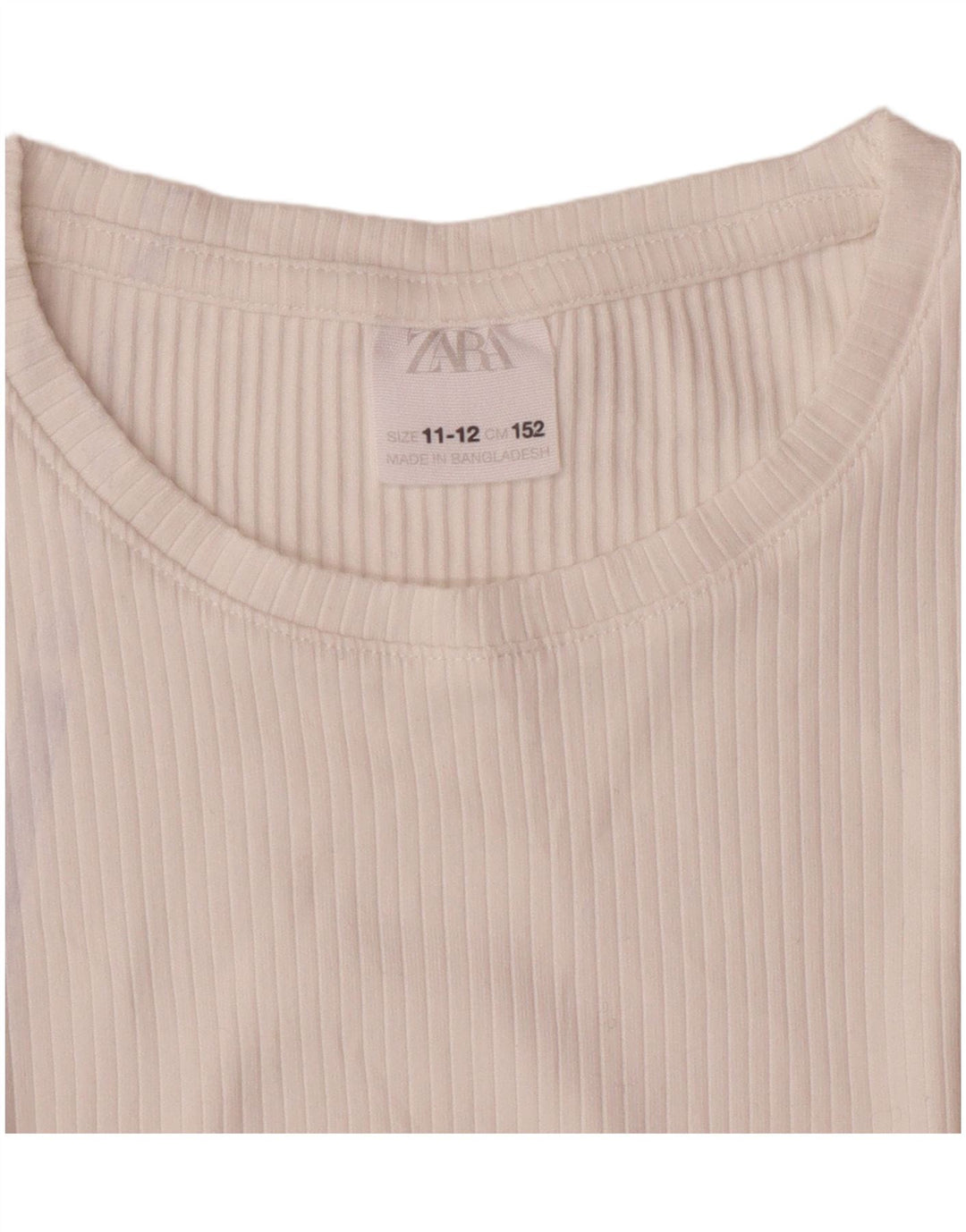 Tricou Fete Zara Top 11-12 Ani Alb