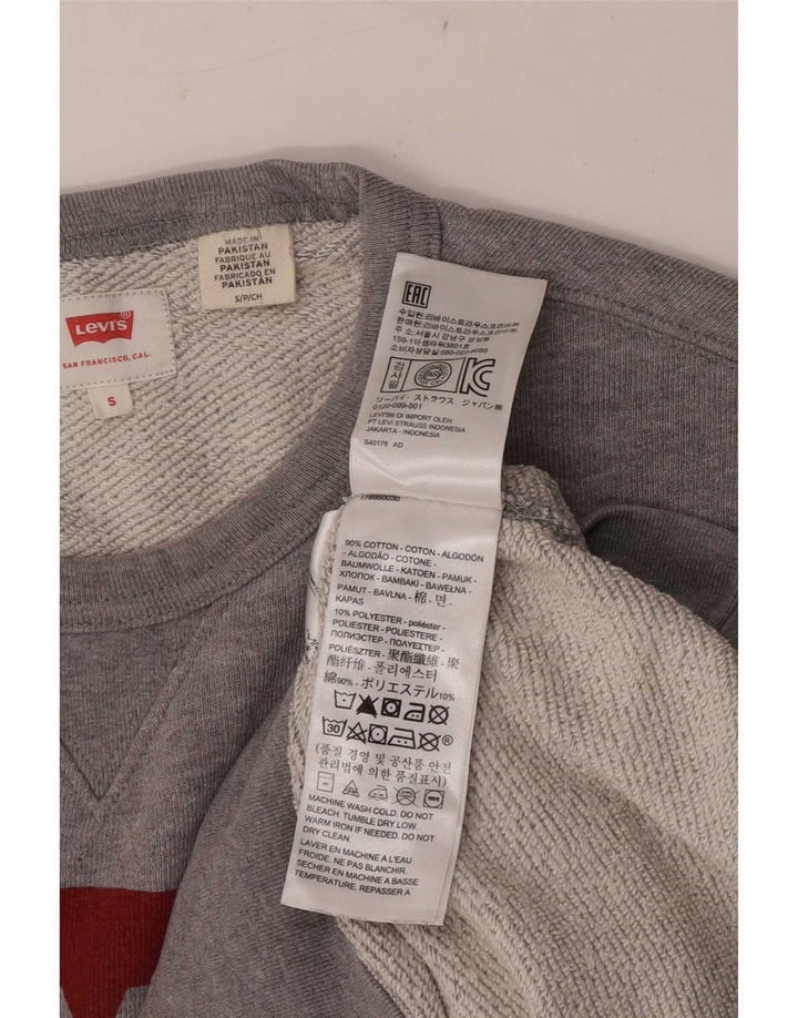 Levi's Pulover grafic pentru bărbați, bumbac mic, gri