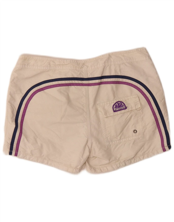 Sundek Pantaloni scurți de înot pentru bărbați, mari, alb, poliester color bloc
