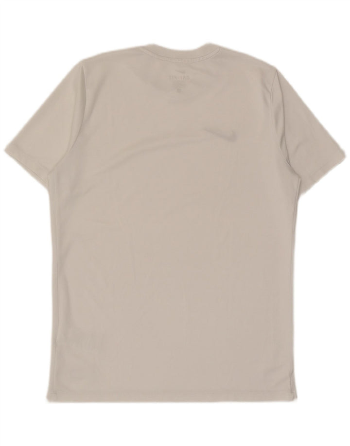 Tricou Nike Dri Fit pentru bărbați Top mare din poliester alb