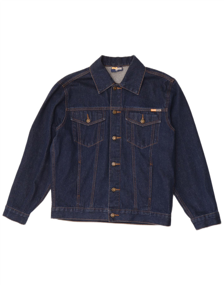 Jachetă de blugi pentru bărbați în stil denim UK 38, bumbac, albastru bleumarin mediu